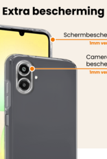 Nomfy Nomfy Samsung Galaxy A07 4G Hoesje Siliconen Met 2x Screenprotector - Transparant