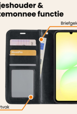 Nomfy Nomfy Samsung Galaxy A07 4G Hoesje Bookcase Met Screenprotector - Zwart