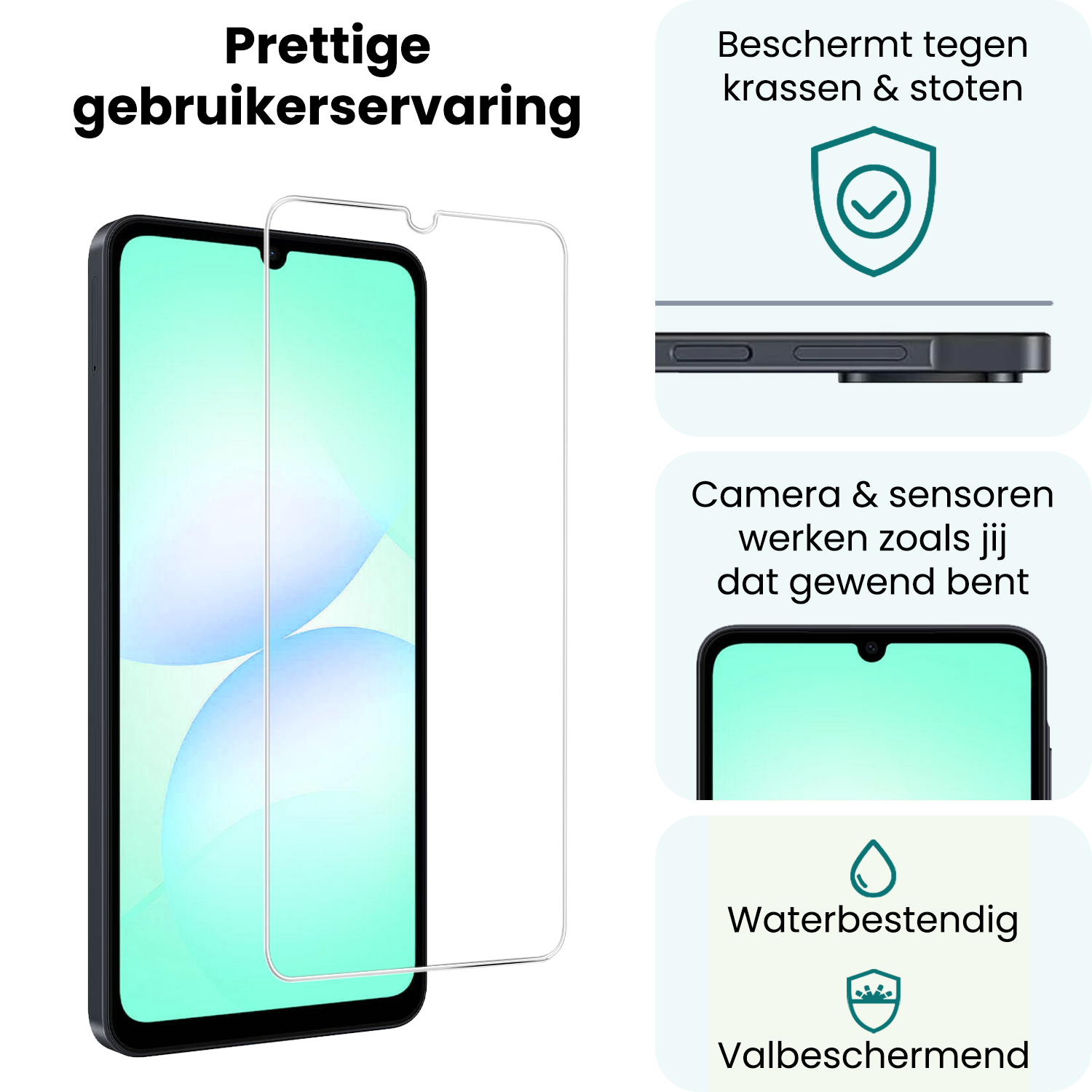 Forterra Forterra Samsung Galaxy A07 4G Screenprotector Glas - 3 PACK