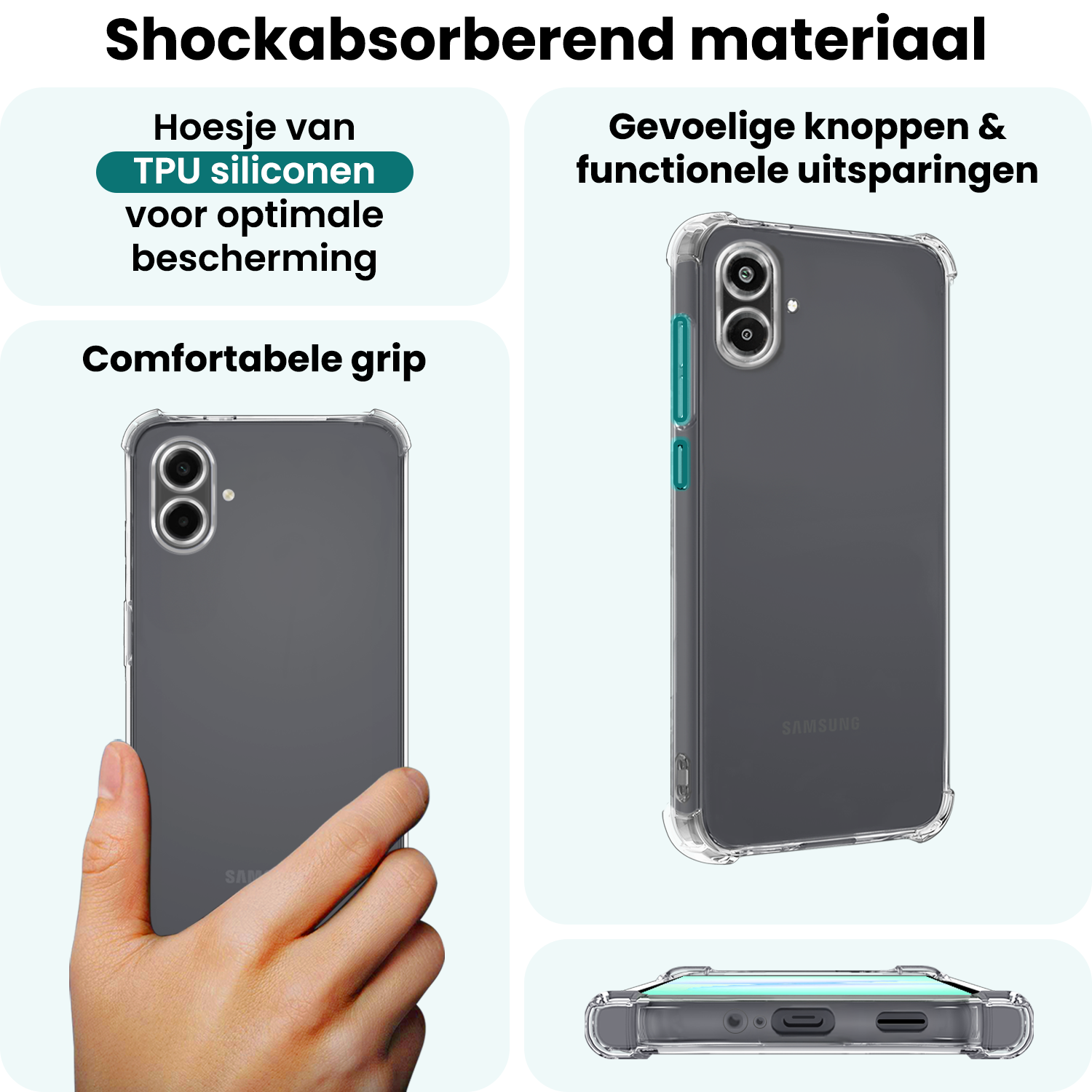Forterra Forterra Samsung Galaxy A07 4G Hoesje Shockproof - Transparant