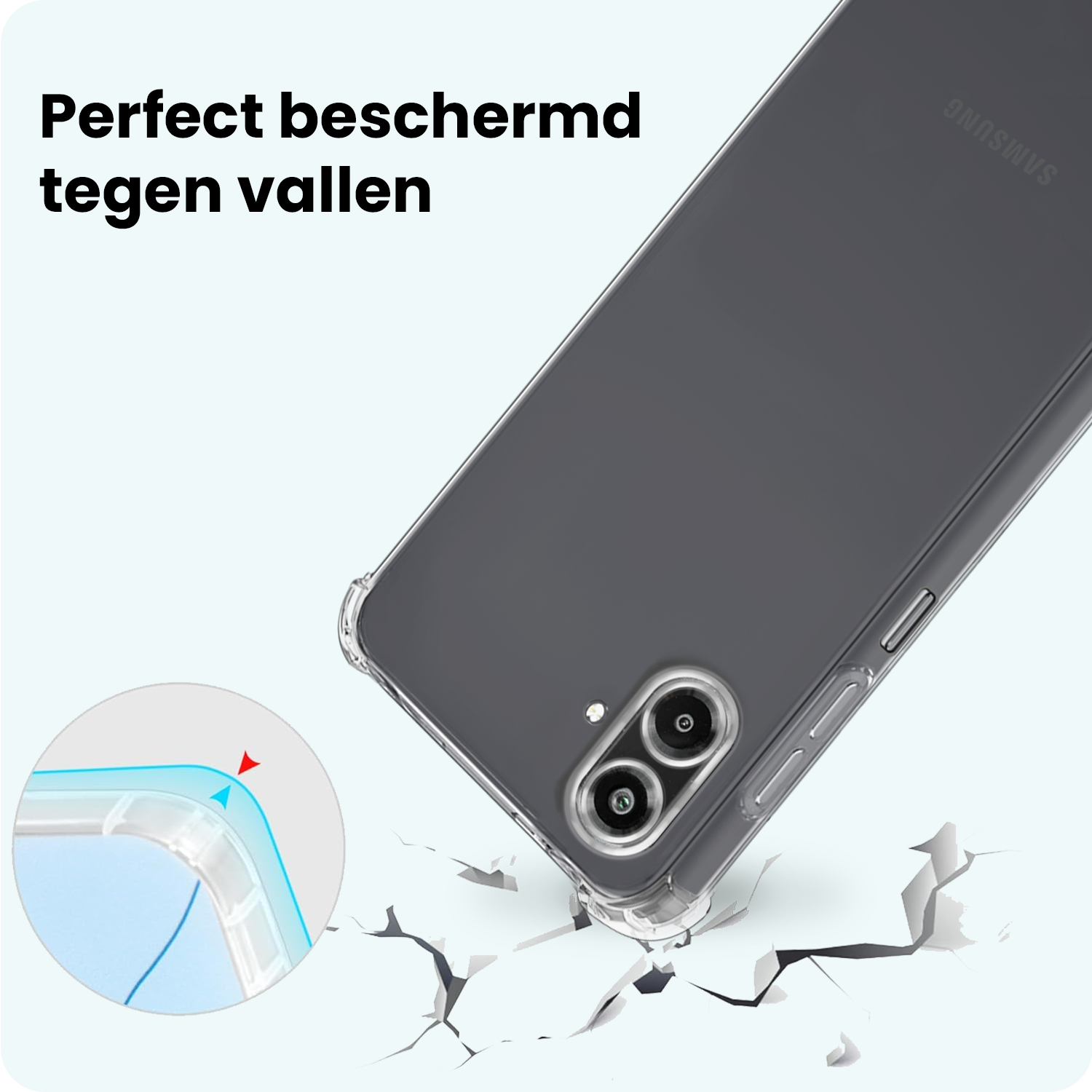 Forterra Forterra Samsung Galaxy A07 4G Hoesje Shockproof - Transparant - 2 PACK