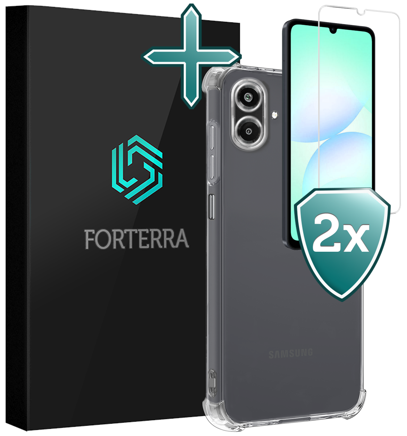 Forterra Forterra Samsung Galaxy A07 4G Hoesje Shockproof Met 2x Screenprotector