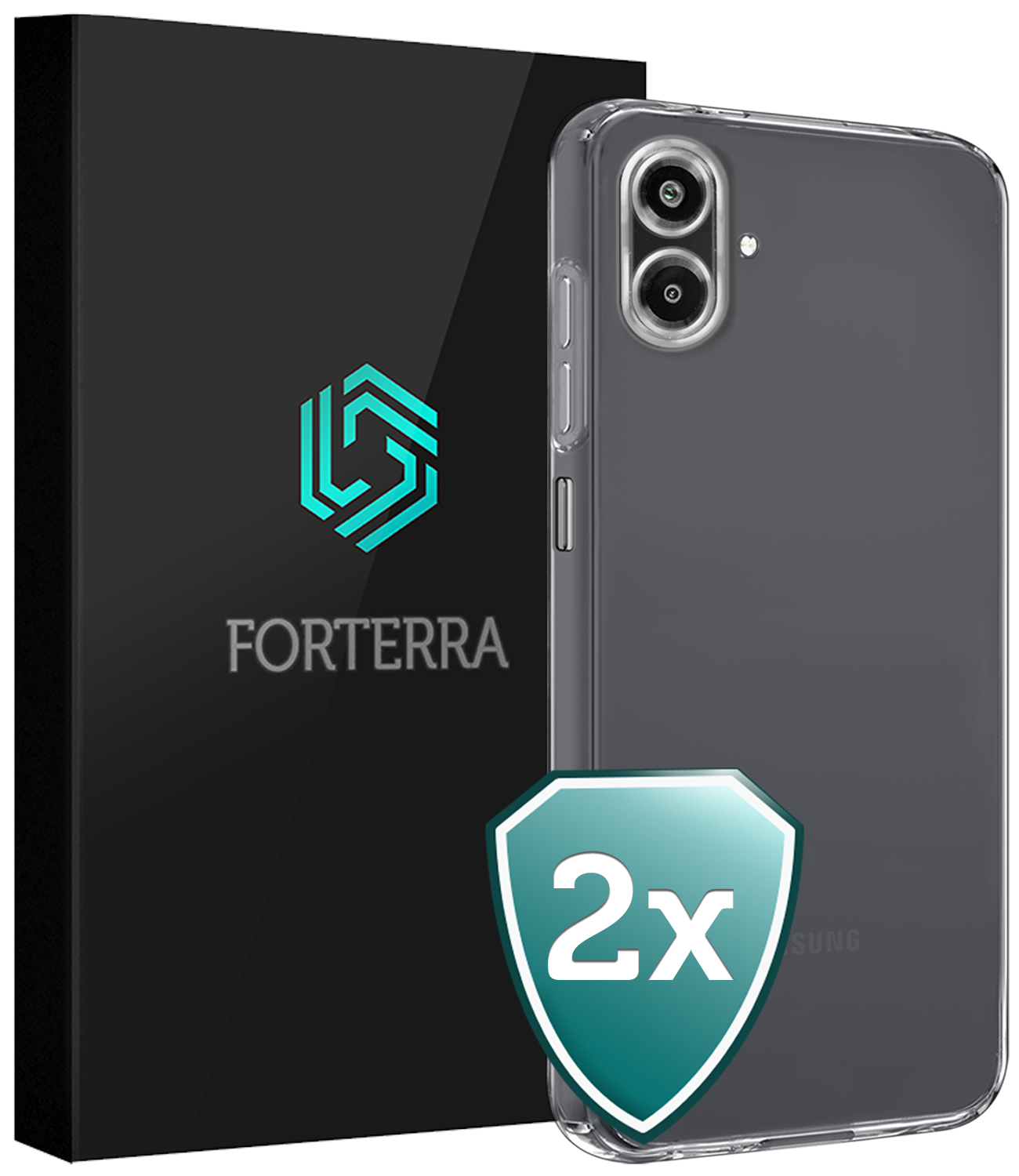 Forterra Forterra Samsung Galaxy A07 4G Hoesje Siliconen - Transparant - 2 PACK