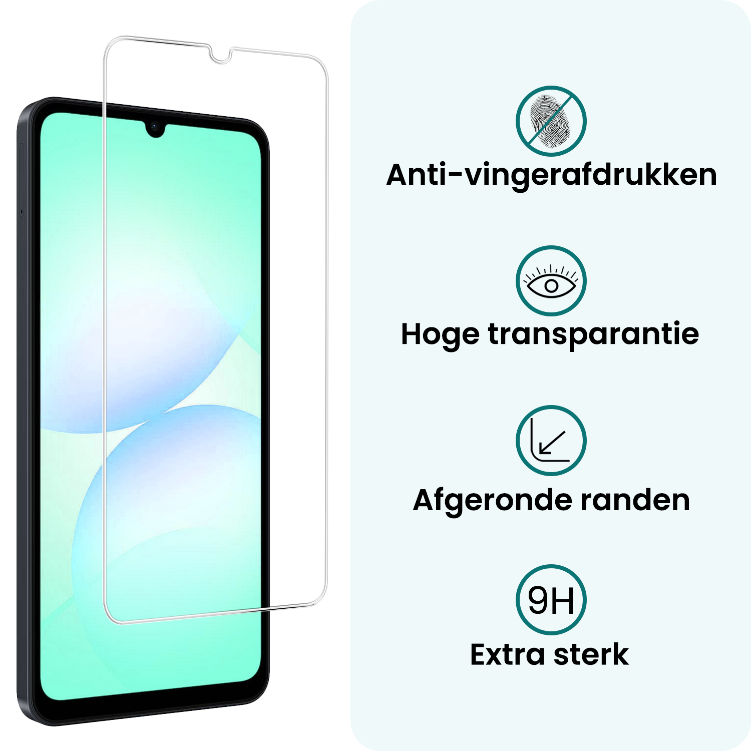 Forterra Forterra Samsung Galaxy A07 4G Hoesje Siliconen Met Screenprotector - Transparant