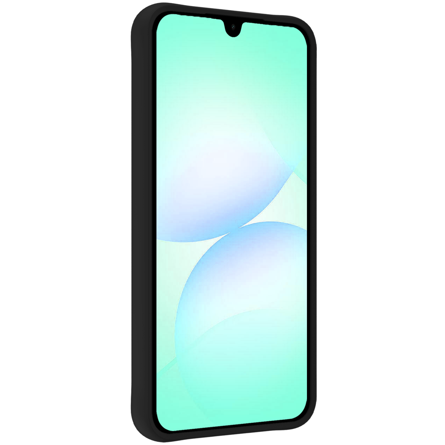 Forterra Forterra Samsung Galaxy A07 4G Hoesje Siliconen Met Screenprotector - Zwart