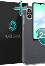 Forterra Forterra Samsung Galaxy A07 4G Hoesje Siliconen Met 2x Screenprotector - Transparant