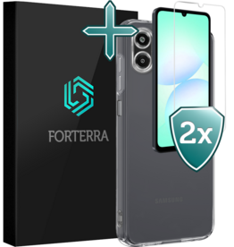 Forterra Forterra Samsung Galaxy A07 4G Hoesje Siliconen Met 2x Screenprotector - Transparant