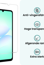 Forterra Forterra Samsung Galaxy A07 4G Hoesje Siliconen Met 2x Screenprotector - Zwart