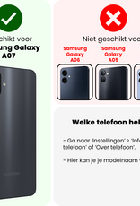 Forterra Forterra Samsung Galaxy A07 4G Hoesje Siliconen Met 2x Screenprotector - Zwart