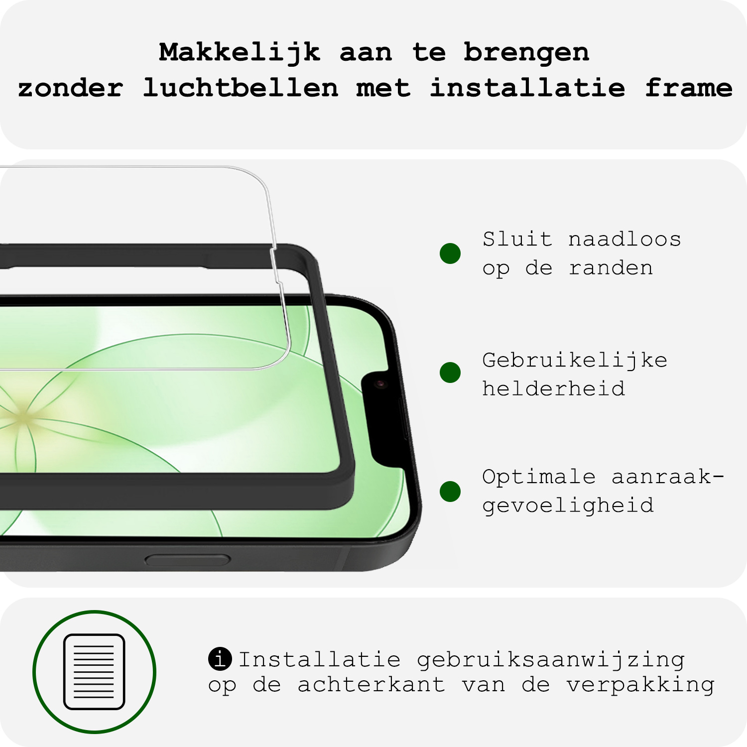 BASEY. BASEY. iPhone 17e Screenprotector Met Installatieframe - 3 PACK