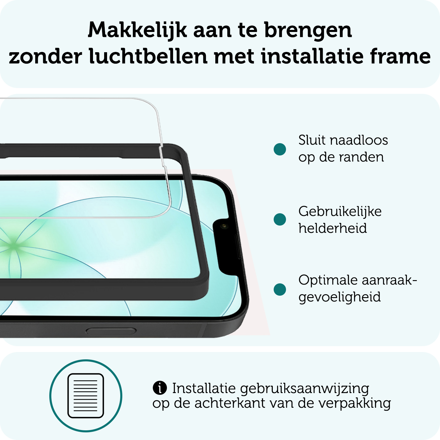 Forterra Forterra iPhone 17e Screenprotector Met Installatieframe - 2 PACK