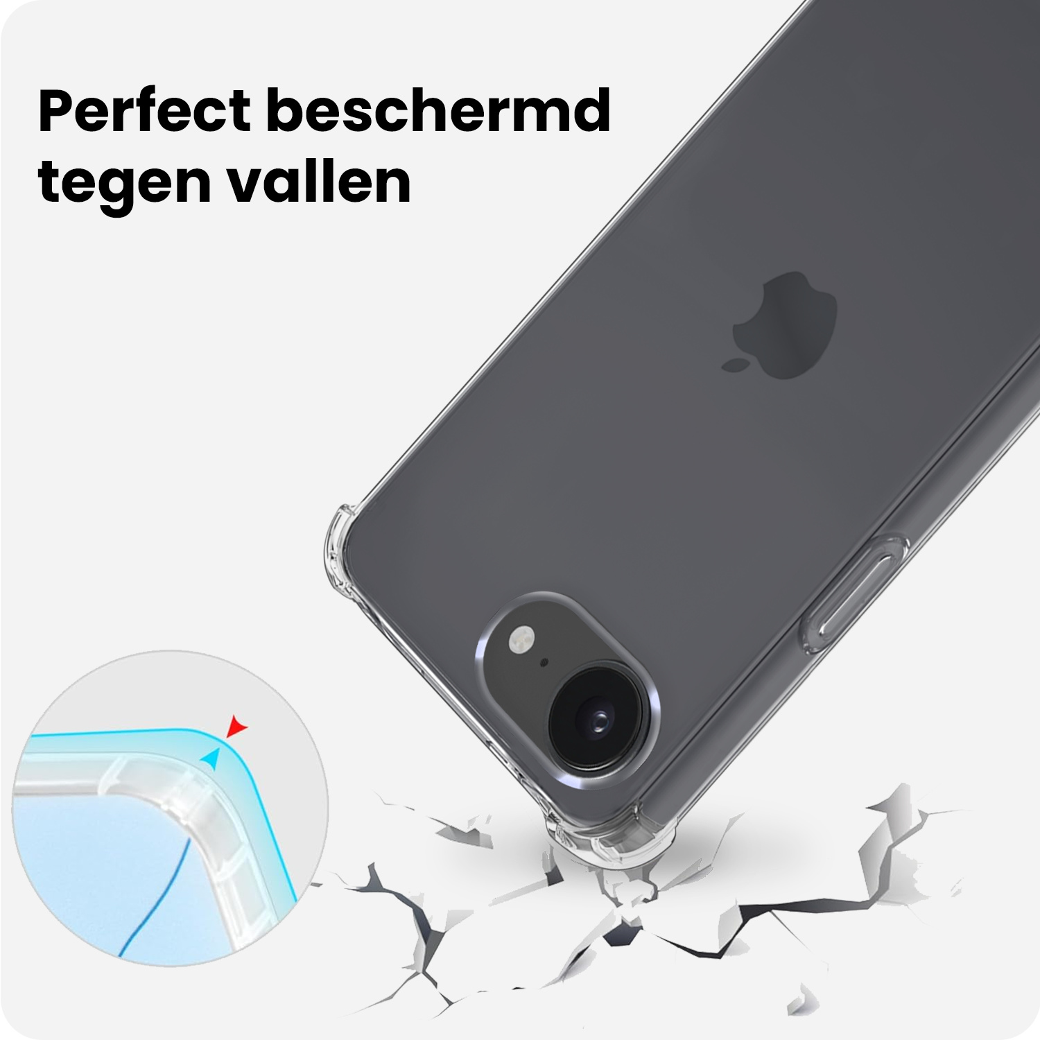 BASEY. BASEY. iPhone 17e Hoesje Shockproof Met Screenprotector Met Dichte Notch