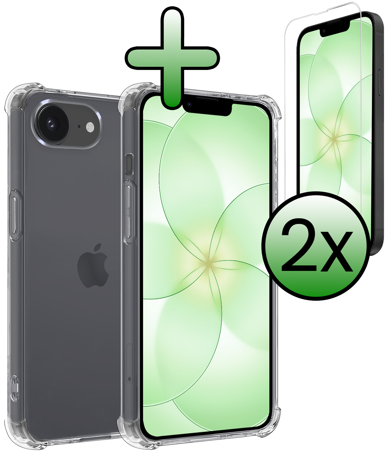 BASEY. BASEY. iPhone 17e Hoesje Shockproof Met 2x Screenprotector Met Dichte Notch
