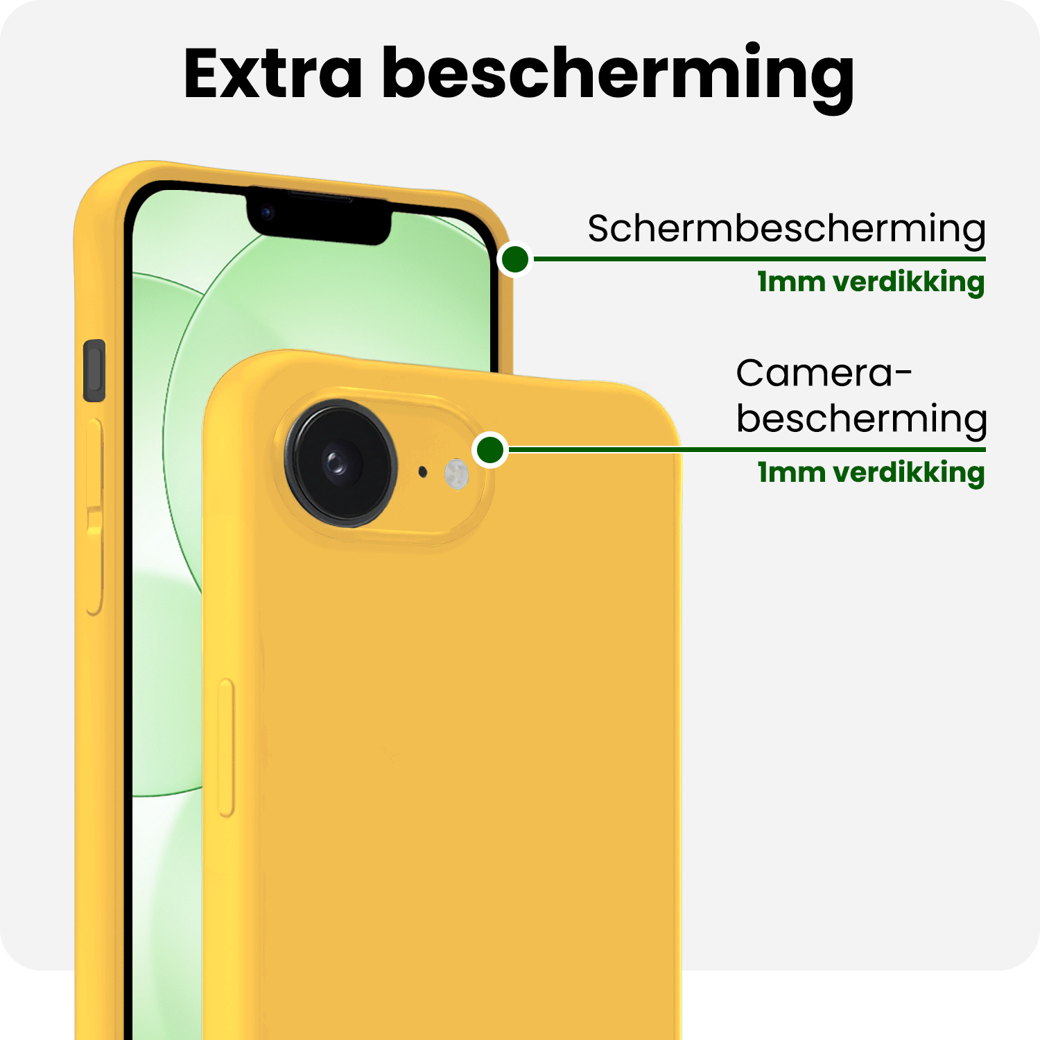 BASEY. BASEY. iPhone 17e Hoesje Siliconen - Geel