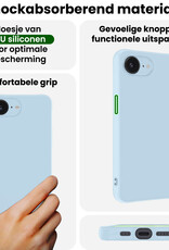 BASEY. BASEY. iPhone 17e Hoesje Siliconen - Lichtblauw - 2 PACK