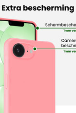 BASEY. BASEY. iPhone 17e Hoesje Siliconen - Lichtroze - 2 PACK