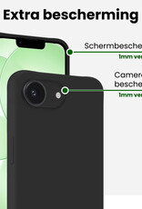 BASEY. BASEY. iPhone 17e Hoesje Siliconen - Zwart - 2 PACK