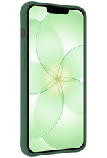 BASEY. BASEY. iPhone 17e Hoesje Siliconen Met Screenprotector Met Dichte Notch - Donkergroen