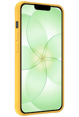 BASEY. BASEY. iPhone 17e Hoesje Siliconen Met Screenprotector Met Dichte Notch - Geel