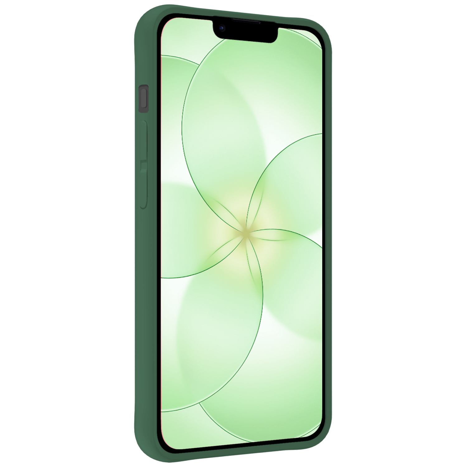 BASEY. BASEY. iPhone 17e Hoesje Siliconen Met 2x Screenprotector Met Dichte Notch - Donkergroen