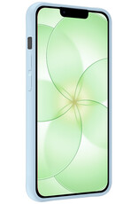 BASEY. BASEY. iPhone 17e Hoesje Siliconen Met 2x Screenprotector Met Dichte Notch - Lichtblauw