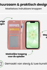 BASEY. BASEY. iPhone 17e Hoesje Bookcase - Rose Goud