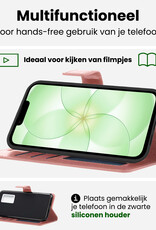 BASEY. BASEY. iPhone 17e Hoesje Bookcase Met Screenprotector - Rose Goud