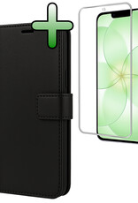 BASEY. BASEY. iPhone 17e Hoesje Bookcase Met Screenprotector - Zwart