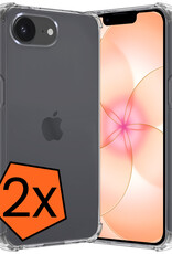 Nomfy Nomfy iPhone 17e Hoesje Shockproof - Transparant - 2 PACK