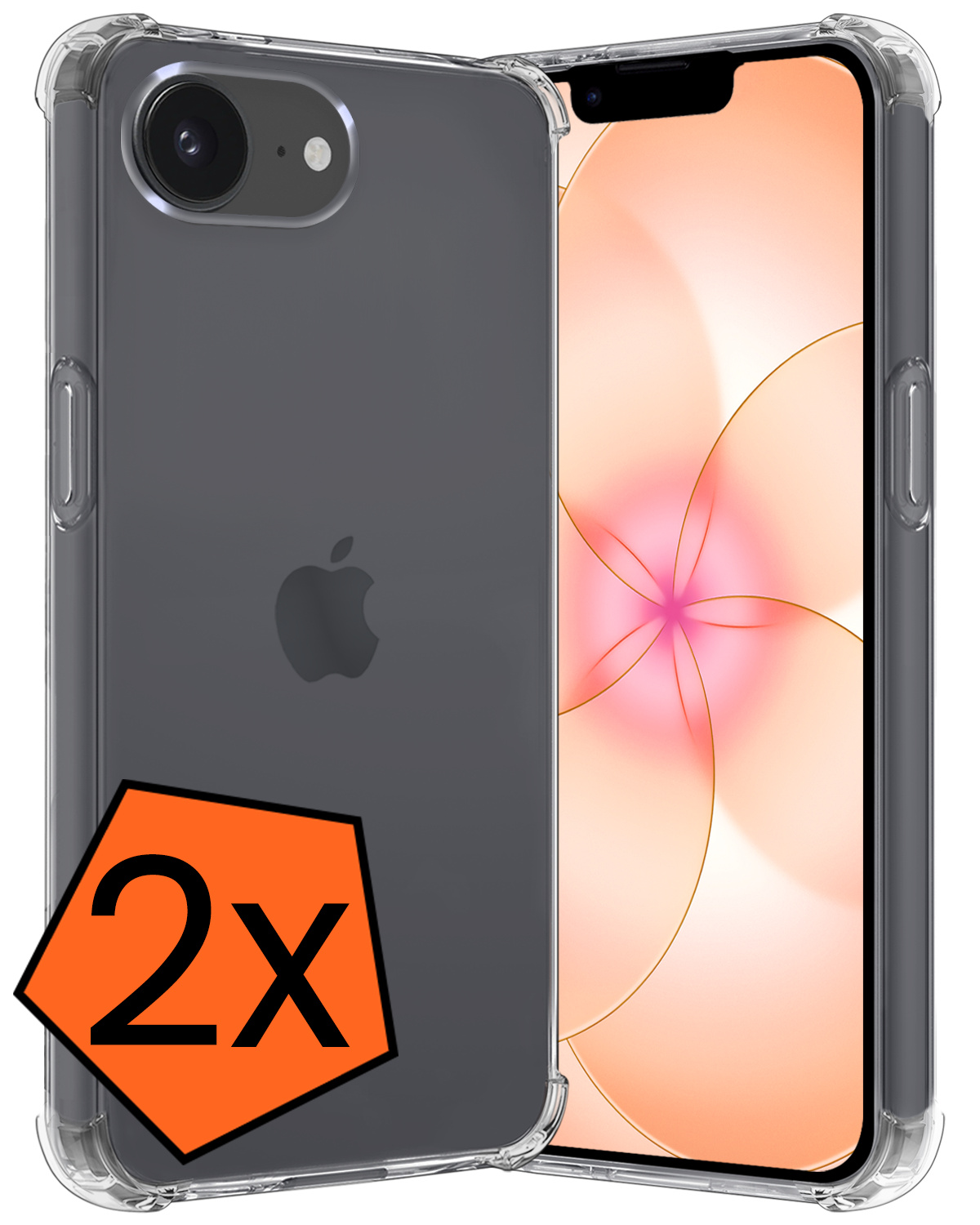 Nomfy Nomfy iPhone 17e Hoesje Shockproof - Transparant - 2 PACK