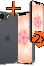 Nomfy Nomfy iPhone 17e Hoesje Shockproof Met 2x Screenprotector Met Dichte Notch