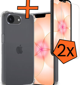 Nomfy Nomfy iPhone 17e Hoesje Shockproof Met 2x Screenprotector Met Dichte Notch