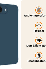 Nomfy Nomfy iPhone 17e Hoesje Siliconen - Donkerblauw