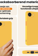 Nomfy Nomfy iPhone 17e Hoesje Siliconen - Geel