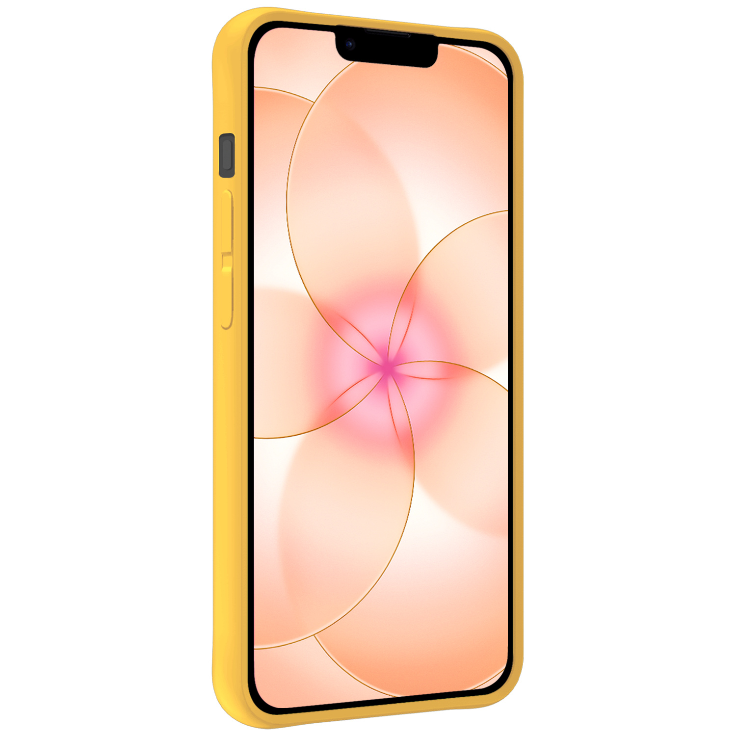 Nomfy Nomfy iPhone 17e Hoesje Siliconen Met Screenprotector Met Dichte Notch - Geel