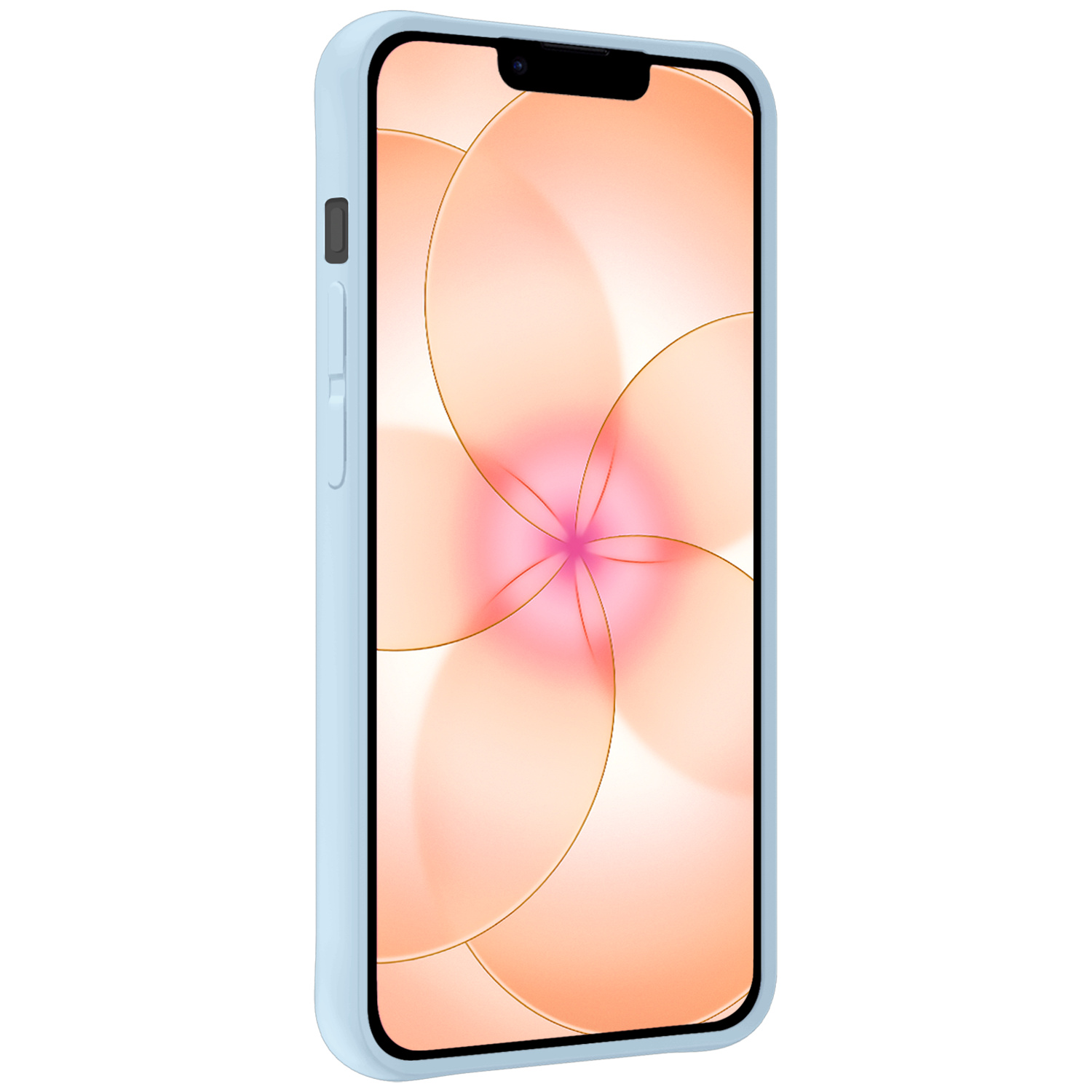 Nomfy Nomfy iPhone 17e Hoesje Siliconen Met Screenprotector Met Dichte Notch - Lichtblauw