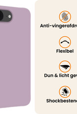 Nomfy Nomfy iPhone 17e Hoesje Siliconen Met Screenprotector Met Dichte Notch - Lila