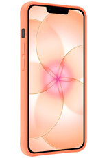 Nomfy Nomfy iPhone 17e Hoesje Siliconen Met Screenprotector Met Dichte Notch - Perzik