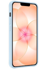 Nomfy Nomfy iPhone 17e Hoesje Siliconen Met 2x Screenprotector Met Dichte Notch - Lichtblauw