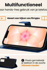 Nomfy Nomfy iPhone 17e Hoesje Bookcase - Donkerblauw