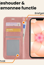Nomfy Nomfy iPhone 17e Hoesje Bookcase Met Screenprotector - Rose Goud