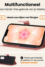 Nomfy Nomfy iPhone 17e Hoesje Bookcase Met Screenprotector - Rose Goud