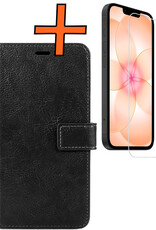 Nomfy Nomfy iPhone 17e Hoesje Bookcase Met Screenprotector - Zwart