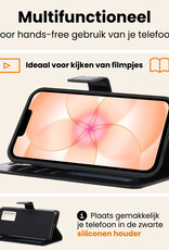 Nomfy Nomfy iPhone 17e Hoesje Bookcase Met Screenprotector - Zwart