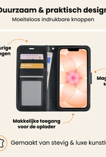 Nomfy Nomfy iPhone 17e Hoesje Bookcase Met 2x Screenprotector - Zwart