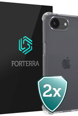 Forterra Forterra iPhone 17e Hoesje Shockproof - Transparant - 2 PACK