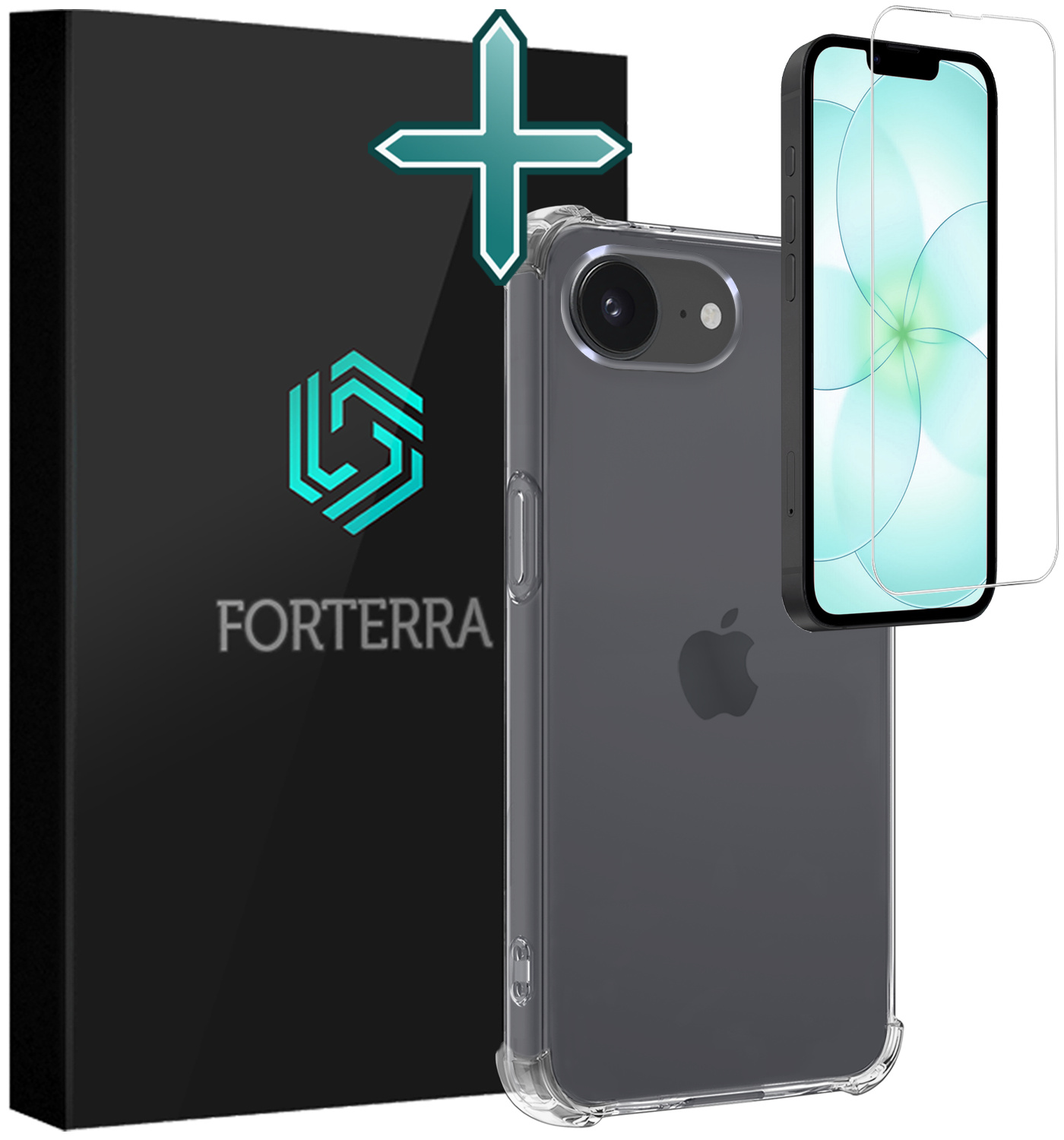 Forterra Forterra iPhone 17e Hoesje Shockproof Met Screenprotector Met Dichte Notch