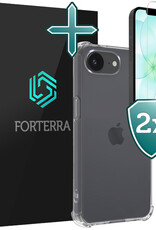 Forterra Forterra iPhone 17e Hoesje Shockproof Met 2x Screenprotector Met Dichte Notch