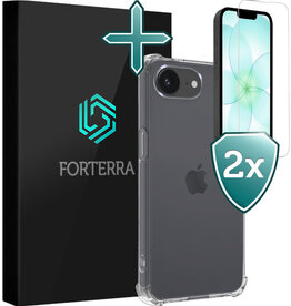 Forterra Forterra iPhone 17e Hoesje Shockproof Met 2x Screenprotector Met Dichte Notch