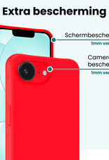 Forterra Forterra iPhone 17e Hoesje Siliconen - Rood
